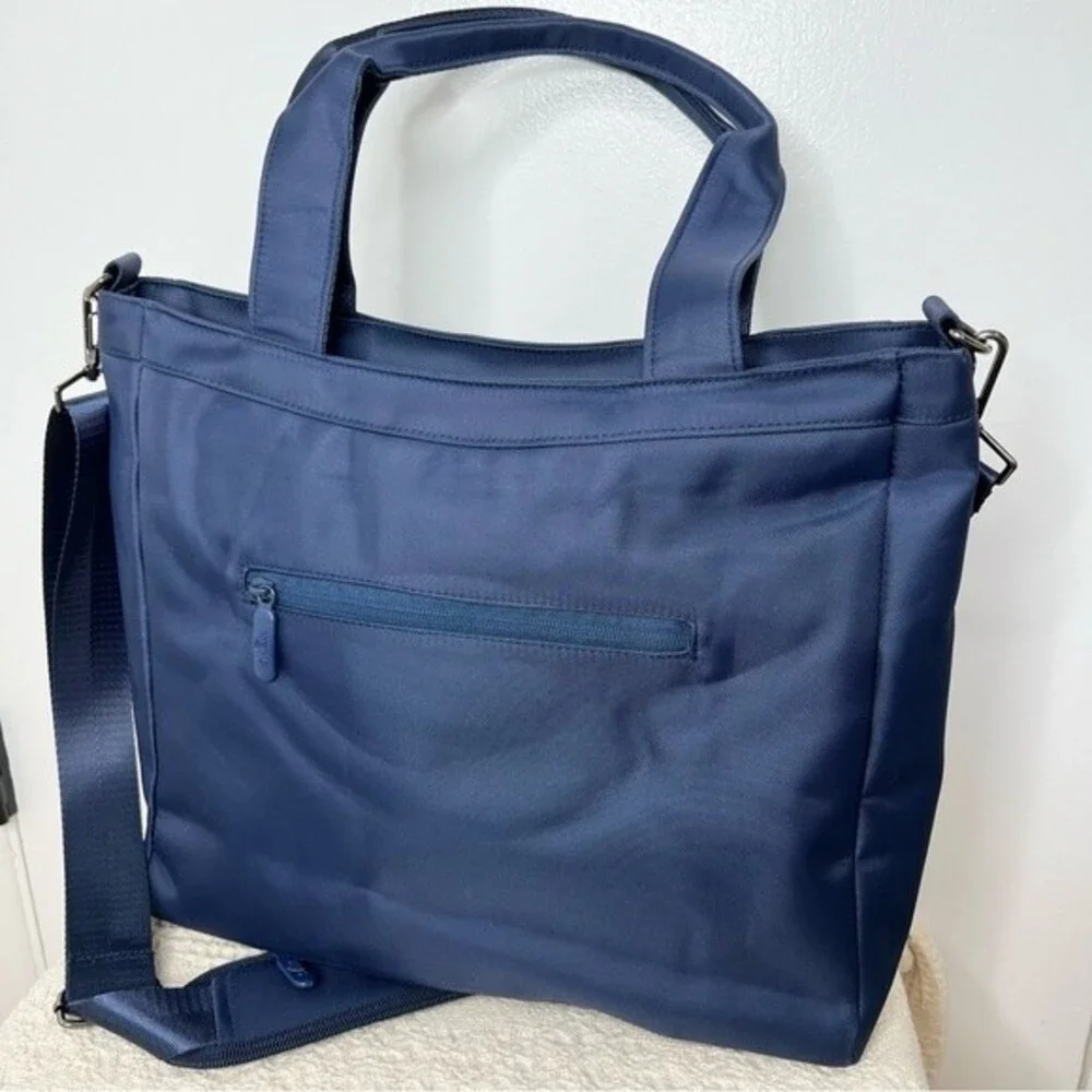 Heys HiLite Laptop Tablet Tote Bag Blue Nylon Travel Crossbody Carry On RFID